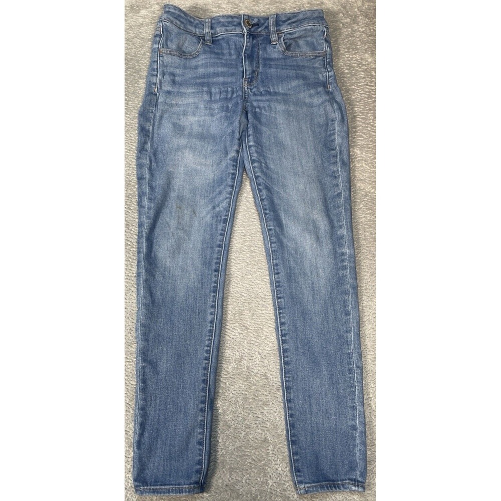 American Eagle Jeans‎ Women's 6  28x28 Short Blue Jegging Super Stretch Low Rise